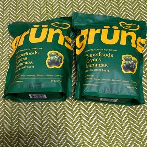 Gruns Superfoods Greens Gummies - Green (Pack of 2)